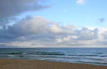 The confluence of the Kamchia River with the Black Sea (Bulgaria)