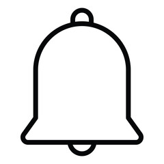 Bell Simple Icon Outline Style, Editable Stroke Icon.