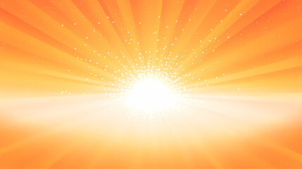 Playful yellow pop art design with halftone texture and radial lines.