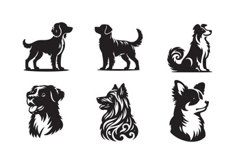 Dog Silhouette Vector art illustration
