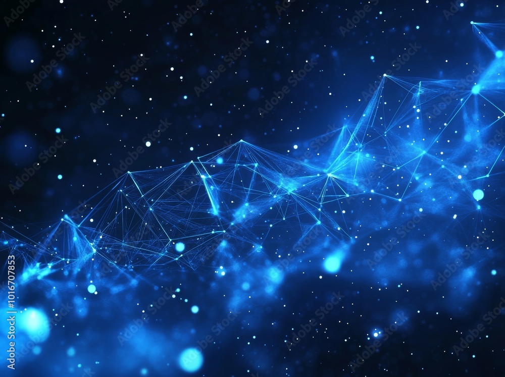 Poster data graphic background with sci-fi digital technology and line connect network