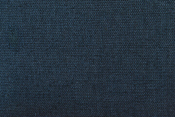 Linen texture, dark blue cotton fabric for background