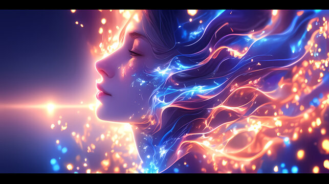 Exploding head with swirling colors and abstract thoughts.