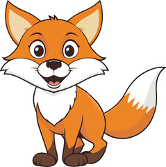 fox vector, icon vector illustration , fox silhouette of a fox isolated on a white background