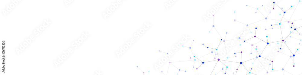 Wall mural molecular structure and genetic engineering, molecules dna, neural network, scientific research. abs