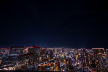 キラキラ輝く大阪梅田の夜景　【大阪夜景】