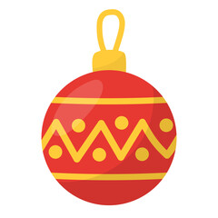 Bauble Christmas Vector Icon Element, Aesthetic Christmas Doodle Icon