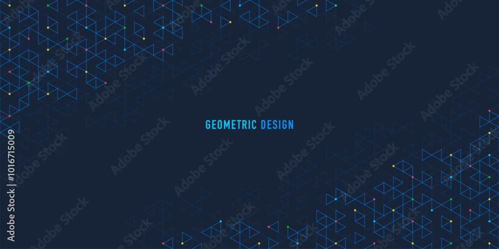 Wall mural abstract vector background with a geometric pattern of triangle shapes. graphic design element