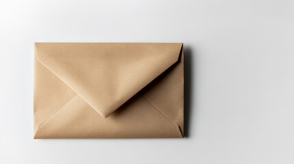 A minimalist brown envelope on a white background, ideal for business correspondence, stationery, and official document use.