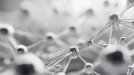 Abstract Molecular Structure in Monochrome