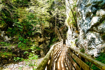 Walk through the impressive Innersbachklamm in Austria