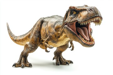 A towering tyrannosaurus rex roaring 