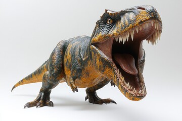 A towering tyrannosaurus rex roaring 