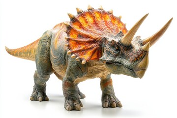 Fototapeta premium triceratops with its three horns and massive frill