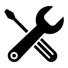 Wrench and screwdriver icon.