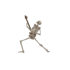 Skeleton playing music 