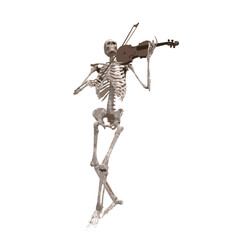 Skeleton playing music 