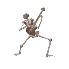 Skeleton playing music 