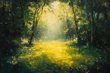 Obraz premium Abstract oil painting illustration background created with Generative AI