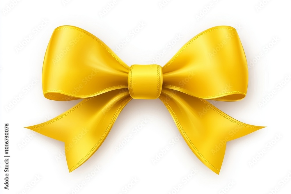 Poster an image of a gold ribbon with a bow on a transparent background in png format.