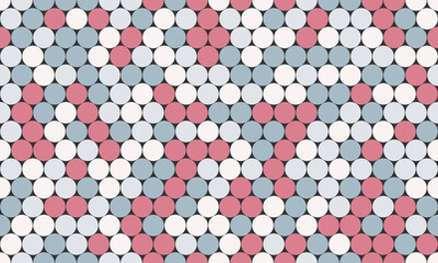Geometric polka dot pattern with colorful spots, perfect for seamless wallpaper, textile prints, and modern poster backgrounds with an abstract touch.