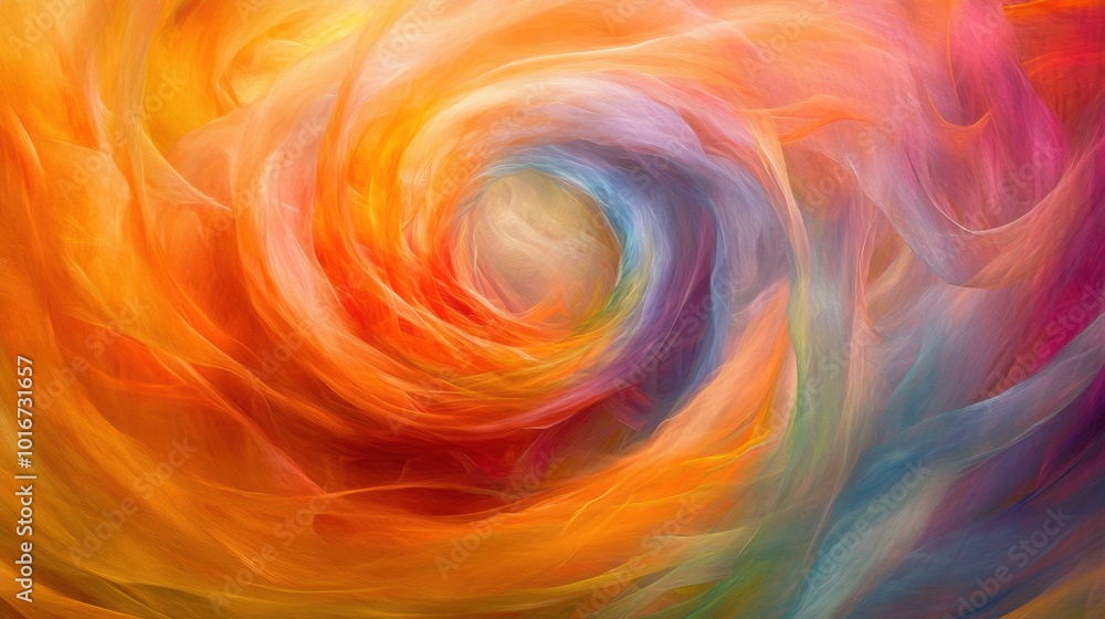 Aufkleber bright, swirling colors in an abstract design, with soft edges blending into one another to create a