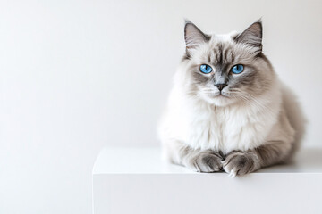 Ragdoll Cat Portrait.