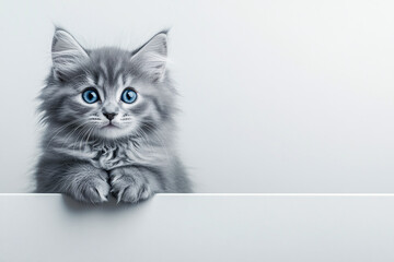 Cute Kitten Peeking.