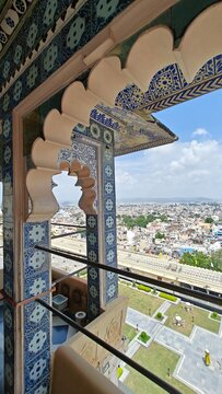 Overlooking the city of Udaipur from the Jharokas of City Palace of Udaipur