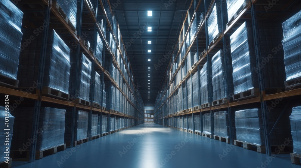 Poster cutting-edge climate-controlled warehouse, designed for storing fragile, temperature-sensitive items