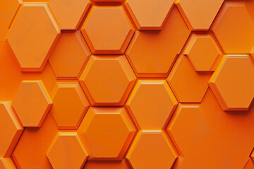 Orange gradient background with embossed octagon