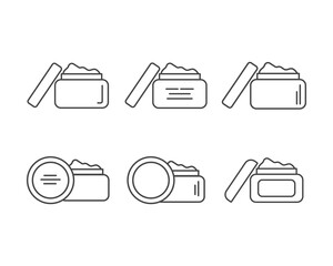 Collection vector icons of beauty, cosmetics and care. Bottle, jar, shower gel, face cream, body lotion, spray, ointment, paste.