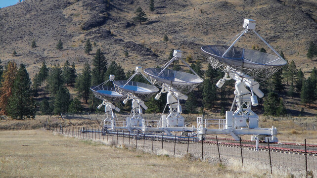 The Synthesis Telescope Array, Dominion Radio Astrophysical Observatory - a National Research Council scientific facility founded in 1960 and located south-west of Okanagan Falls, BC, Canada
