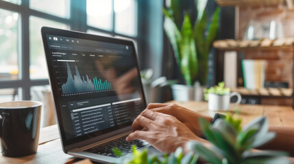 A visual of a customer managing their finances through an online banking portal, with seamless access to savings, loans, and investment accounts.