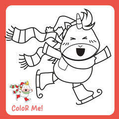 Fototapeta premium Coloring page for children. coloring page worksheet, Coloring activity. Education for preschool. 