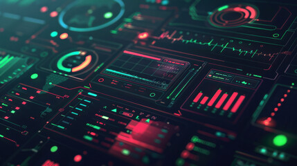 A visual of a futuristic banking interface where technology drives seamless account management, AI-powered financial insights, and security.