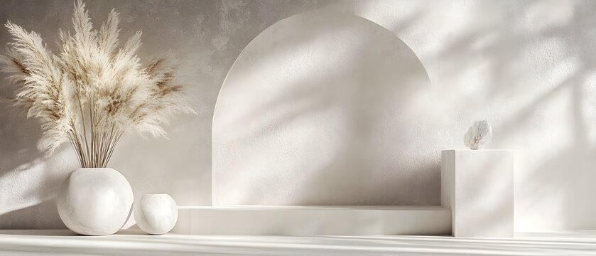 and minimalist monochrome backdrop featuring elegant textures subtle geometric designs and a serene arrangement of simple shapes and organic elements creating a calming and refined aesthetic