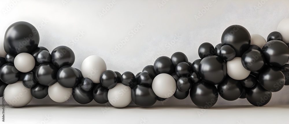 Aufkleber elegant and captivating monochromatic balloon arch backdrop featuring seamless color transitions ref