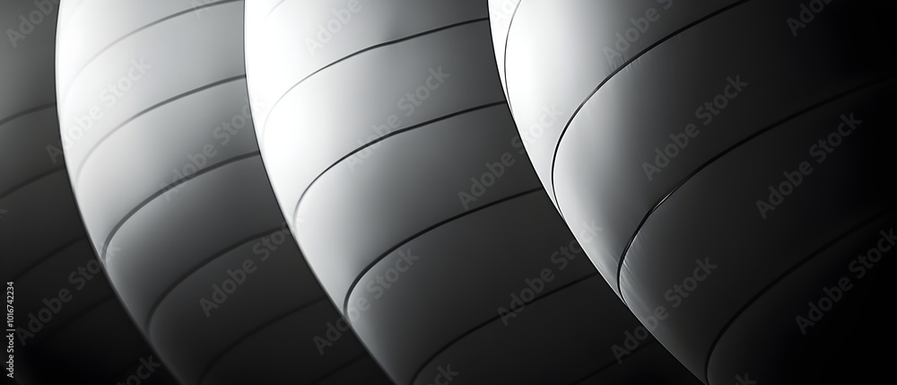 Poster unique abstract photography featuring floating balloon like shapes with a minimalist monochromatic c
