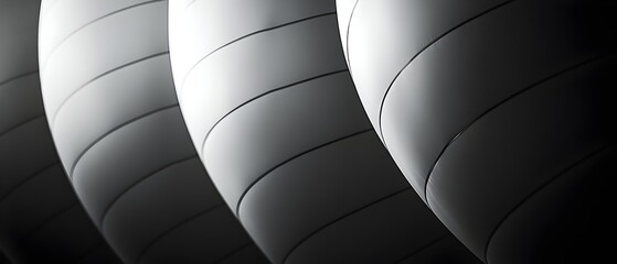 Unique abstract photography featuring floating balloon like shapes with a minimalist monochromatic color palette emphasizing clean lines geometric patterns and captivating textures