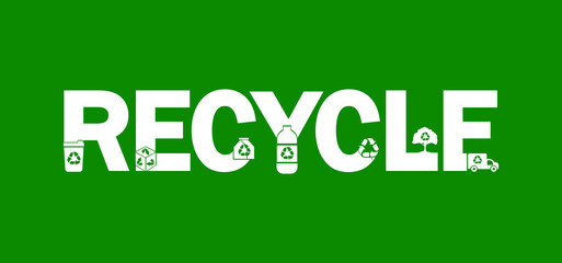 Fototapeta premium The concept of reducing use that reflects the ecological need to recycle and reuse, prepare for waste management and sustainable and economical methods to be friendly to the global environment.