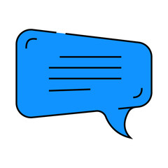 speech bubble testimonial line icon vector. speech bubble testimonial sign. isolated symbol illustration