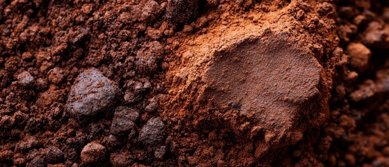 Fototapeta premium A tight shot of a dirty surface showcases a brown substance nestled at its center