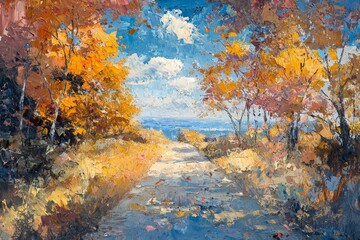 Abstract oil painting illustration background created with Generative AI