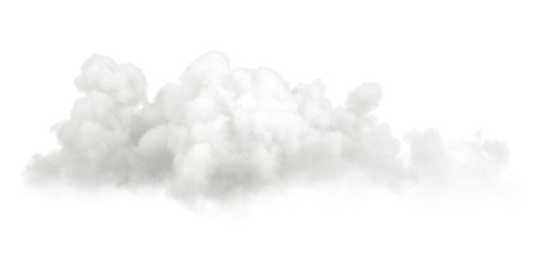 Ozone smooth white cloud serenity isolated transparent backgrounds 3d illustration png