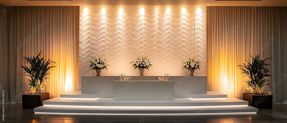 Poster elegant monochromatic backdrop with clean lines and minimalist designs perfect for hosting sophistic