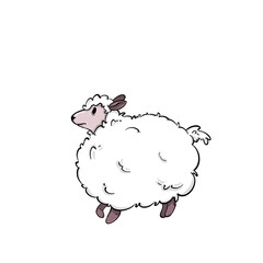 digital drawing of a sheep