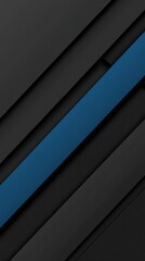 Obraz premium A tight shot of a cell phone displaying contrasting black and blue stripes on its rear, along with an identical banding pattern on the phone's front screen