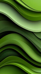 Fototapeta premium A cell phone with a green wave design at the back, contrasting a white front