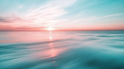 Obraz premium Serene Sunset Over Calm Ocean Waters